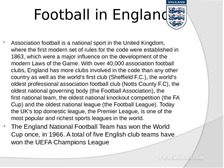 Рассказ на английском про футбол с переводом
